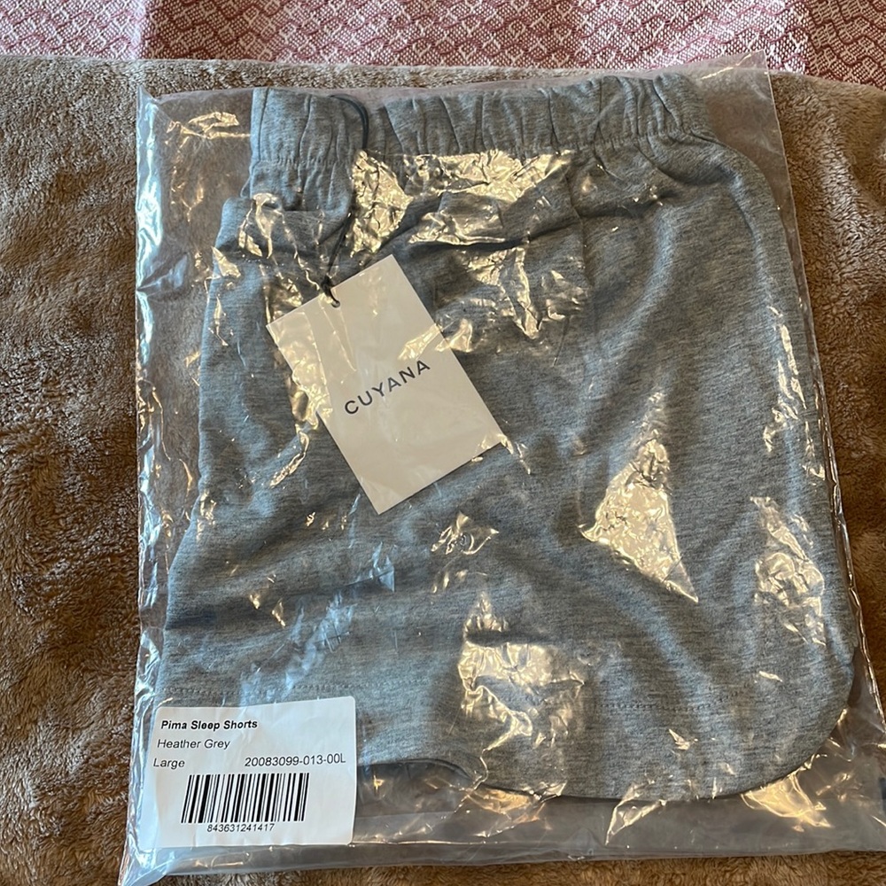 NWT Cuyana Pima Shorts Heather Gray L